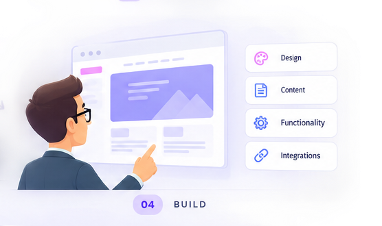 The website is being designed and built around the requirements.